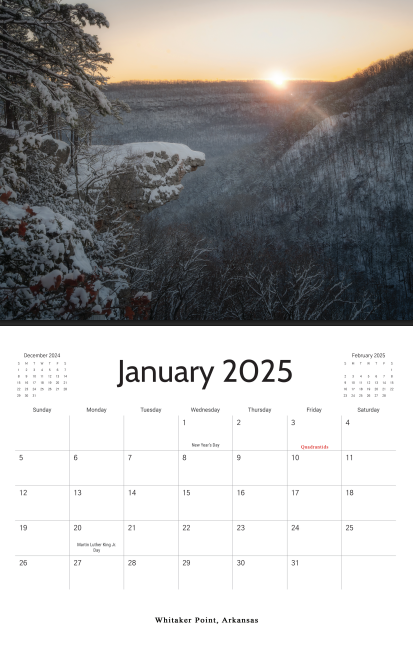 Erik Stinnett 2026 Photography Calendar